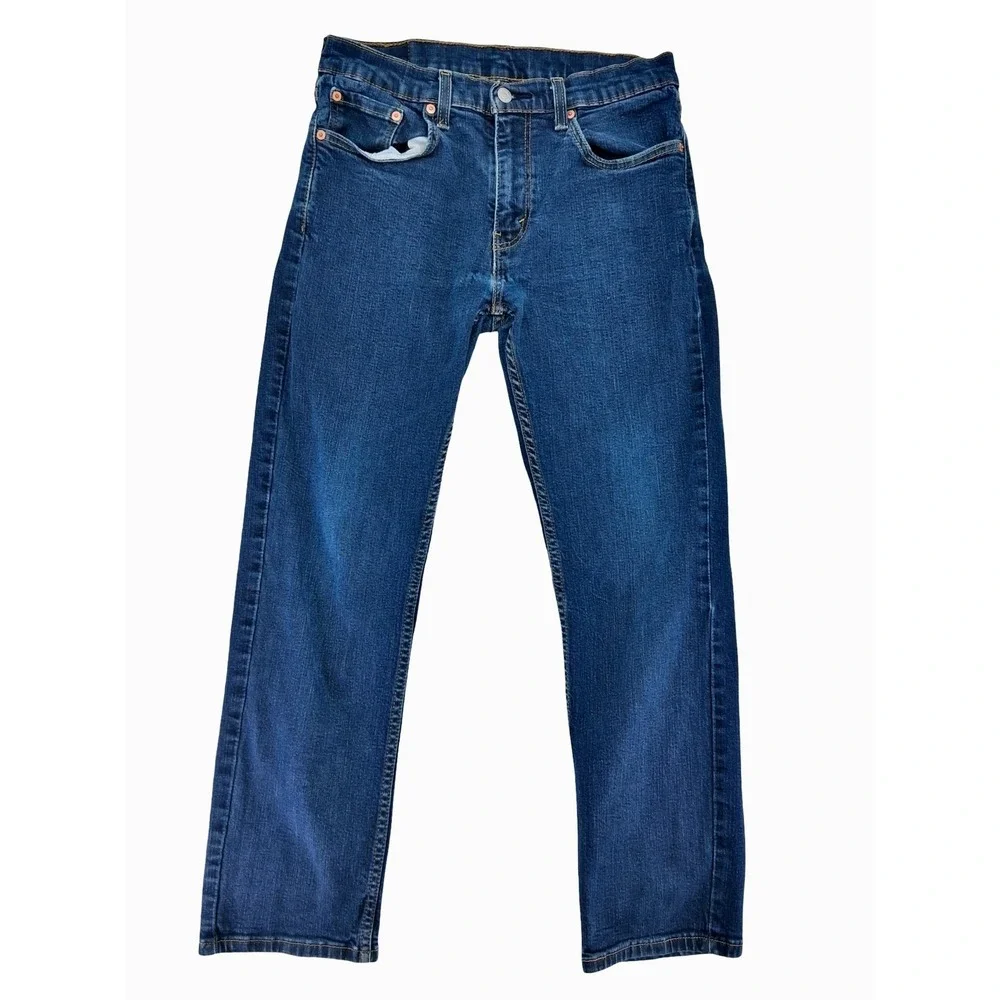 Levis Jeans Mens 32x30 Blue Regular Fit Straight Leg Denim Waterless Pants